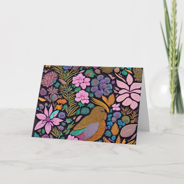 CARTE DE REMERCIEMENTS OISEAU DANS LES BRIGHTS TOUTE OCCASION/CARTE VIERG (Devant)