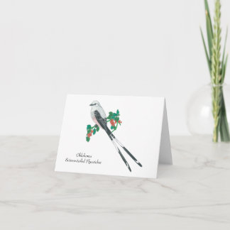 Carte De Remerciements Oiseau d'État de l'Oklahoma : Moucherolle à queue