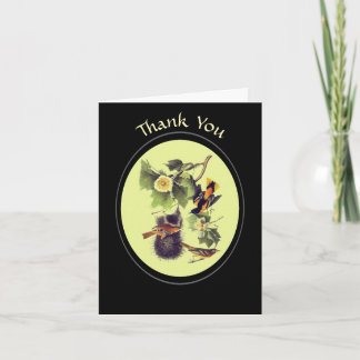Carte De Remerciements Oiseaux d'Audubon Orioles Personnalisés 