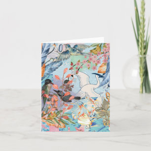 Carte De Remerciements Oiseaux floraux Toutes les occasions
