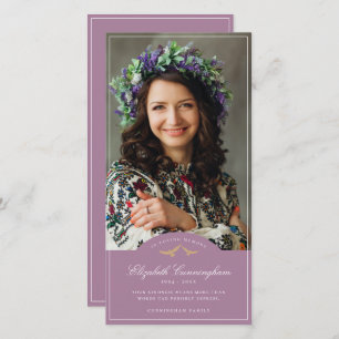 Carte De Remerciements Oiseaux funéraires commémoratifs Monogramme classi