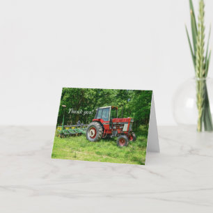 Carte De Remerciements Old International Tractor