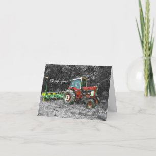 Carte De Remerciements Old International Tractor Painterly Thank