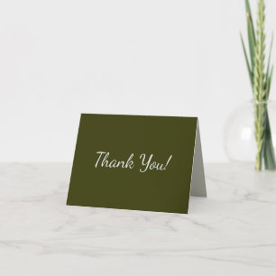 Carte De Remerciements Olive foncé