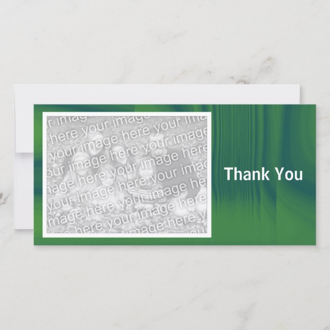 Carte De Remerciements Ombragé vert (Devant)