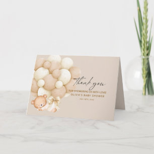Carte De Remerciements On attend à peine le bébé : Baby Shower Mixte