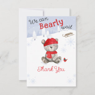 Carte De Remerciements On peut vraiment attendre le Baby shower