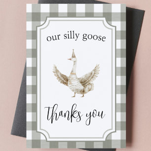 Carte De Remerciements "One Silly Goose" Soigné Pique-nique Première fête