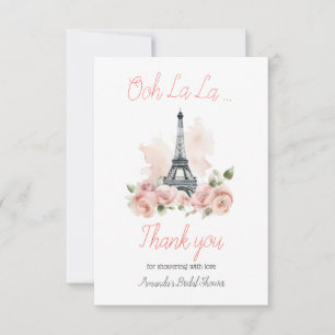 Carte De Remerciements Ooh La La Parisien Fleuriste Mariage Shower