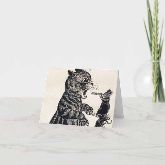 Carte De Remerciements Open Wide by Louis Wain (Devant)