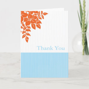 Carte De Remerciements Orange and tiffany Thank You Cards