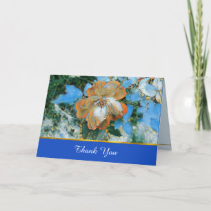 Carte De Remerciements Orange Rose Bereavement Thank You Card