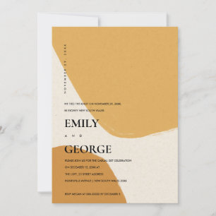 CARTE DE REMERCIEMENTS ORANGE RUST ABSTRAIT MODERNE NOUS AVONS LIÉ LA CAR