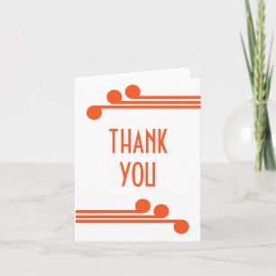 Carte De Remerciements Orange Simple Deco Chic Thank