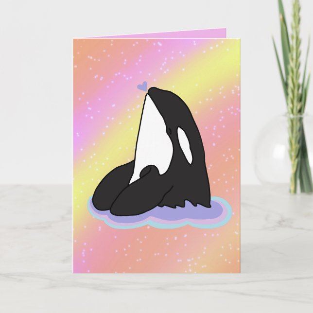 Carte De Remerciements Orca Valentines (Devant)