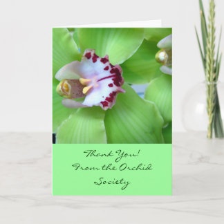 Carte De Remerciements Orchidées vertes - votre texte