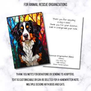 Carte De Remerciements Organisation de sauvetage de chiens de style vitra
