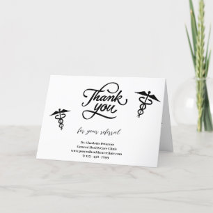 Carte De Remerciements Orientation simple pour le patient