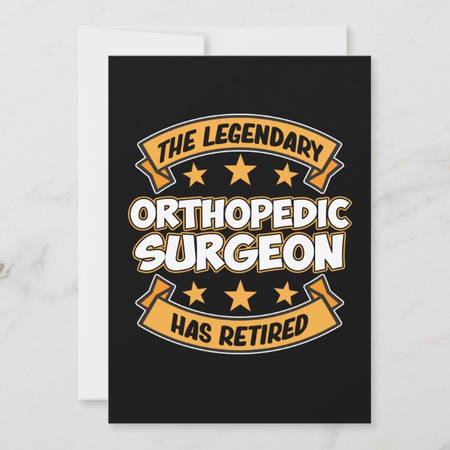 Carte De Remerciements Orthopedic Surgeon Retirement Surgery Medical Doct (Devant)