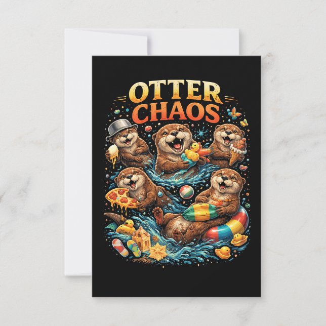 Carte De Remerciements Otter Chaos (Devant)