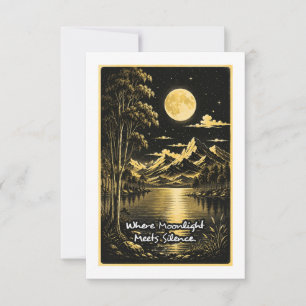 Carte De Remerciements Où la lumière de la lune rencontre le silence, pay