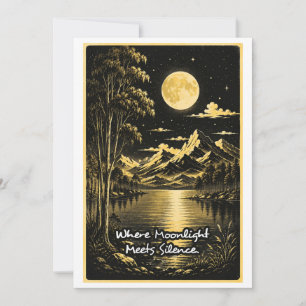 Carte De Remerciements Où la lumière de la lune rencontre le silence, pay