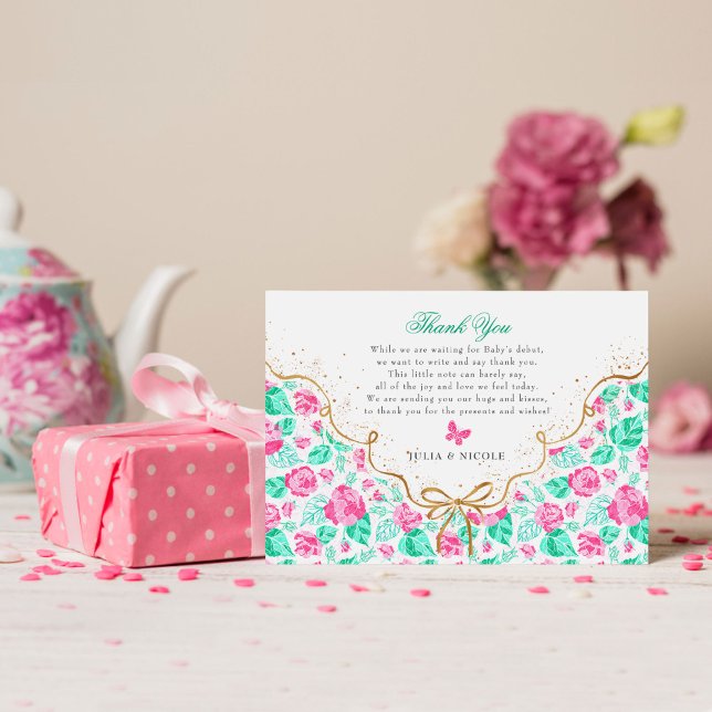 Carte De Remerciements Our Lovely One Baby Shower (Créateur téléchargé)