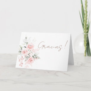 Carte De Remerciements Ours en peluche Baby Shower espagnol fille