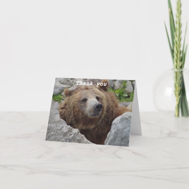 Carte De Remerciements Ours kodiak (Devant)