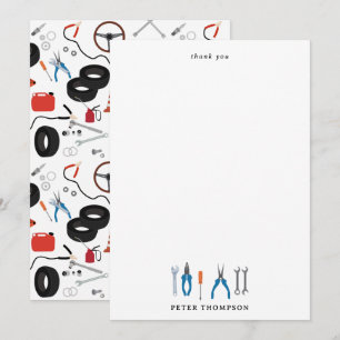 Carte De Remerciements Outils Automobile Mécanique