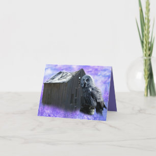 Carte De Remerciements Owl Barn Shed