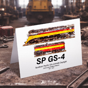 Carte De Remerciements Pacifique Sud GS-4 Locomotive à vapeur d'eau