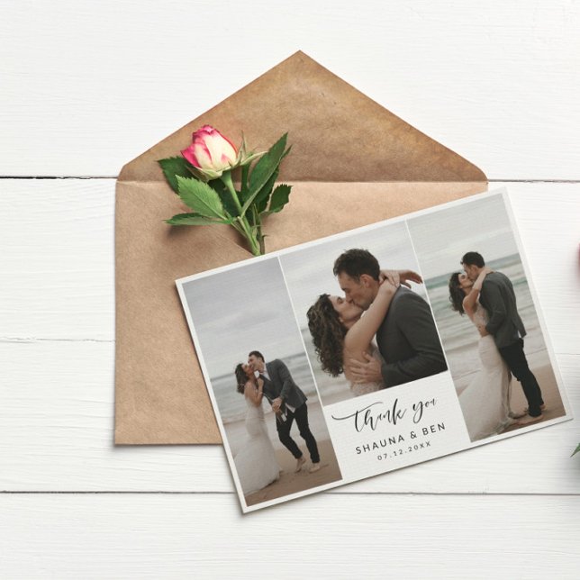 Carte De Remerciements Page blanche Page précédente 3 Photo Collage Maria (Créateur téléchargé)