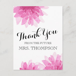 Carte De Remerciements Painted Blooms   Remerciements pour Baby Shower