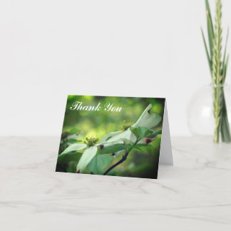 Carte De Remerciements Paire de fleurs de bois blanc