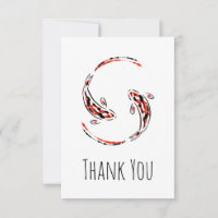 Paire de poissons Koi japonais noir et rouge