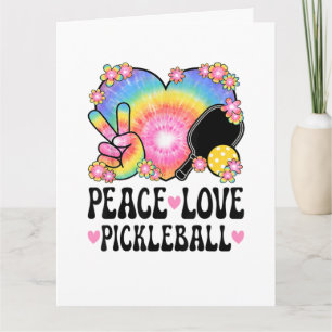 Carte De Remerciements Paix Amour Pickleball