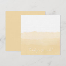 Carte De Remerciements Pale Peach Folded Thank You Card