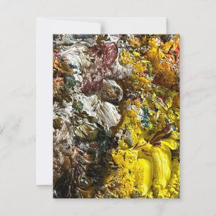 Carte De Remerciements Palette de l'artiste #1