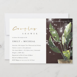 CARTE DE REMERCIEMENTS PALM STARRY NUIT MASON JAR COUPLES DOUCHE INVITATI