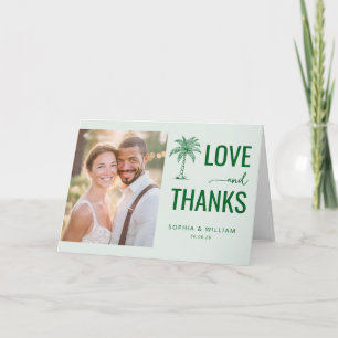 Carte De Remerciements Palmier Vert Joyeux Amour