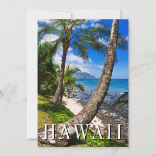 Carte De Remerciements Palmiers le long de la plage de Hideaways