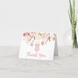 Carte De Remerciements Pampas Grass Baby shower Vêtements bébé