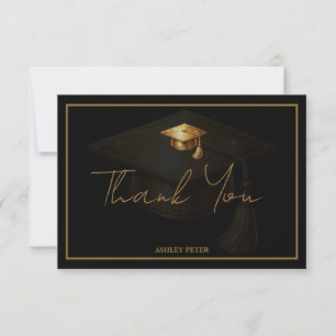 Carte De Remerciements Pampille minimale de toque de remise des diplômes
