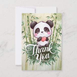 Carte De Remerciements Panda coloré enchanté