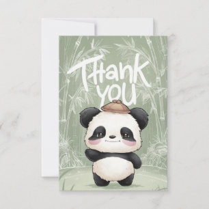 Carte De Remerciements Panda de salutation magique