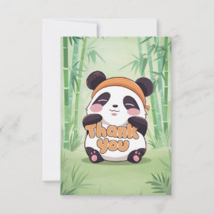 Carte De Remerciements Panda de salutation mignonne