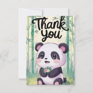 Carte De Remerciements Panda de salutation mignonne