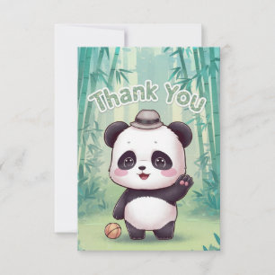 Carte De Remerciements Panda simple magique