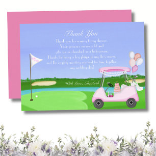 Carte De Remerciements Panier de golf de mariage Petit déjeuner de fête p